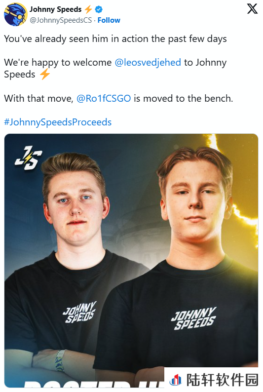 Johnny Speeds官宣引进Svedjehed；Ro1f遭下放